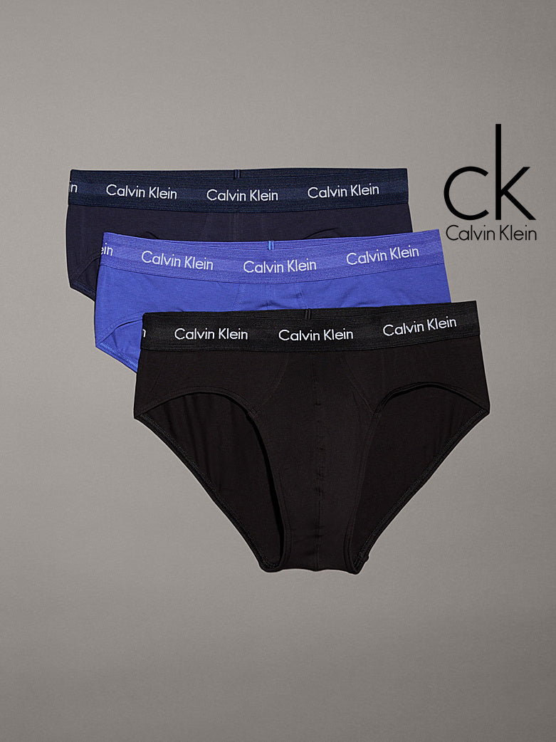 Calvin Klein Slip In Confezione Da 3 Nero Molla Bianca - Modern Cotton