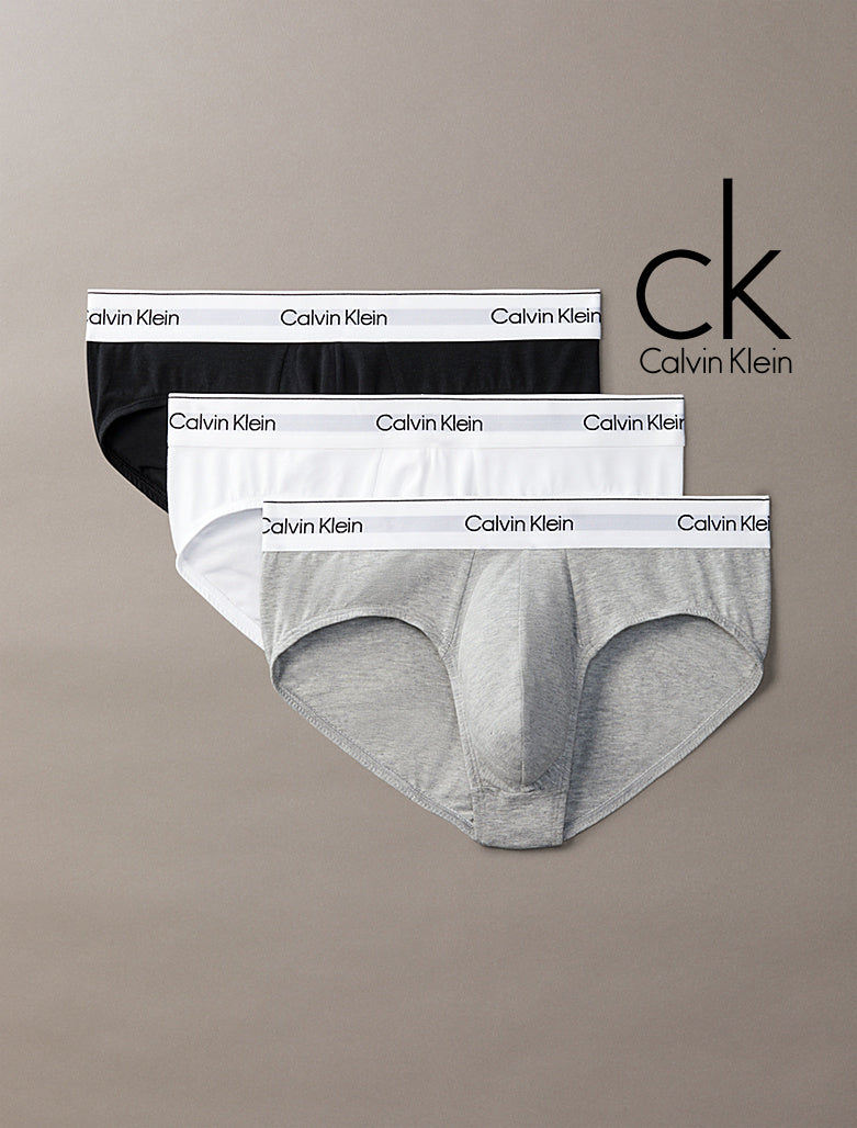 Calvin Klein Slip In Confezione Da 3 Bianco/Grigio/Nero - Modern Cotton