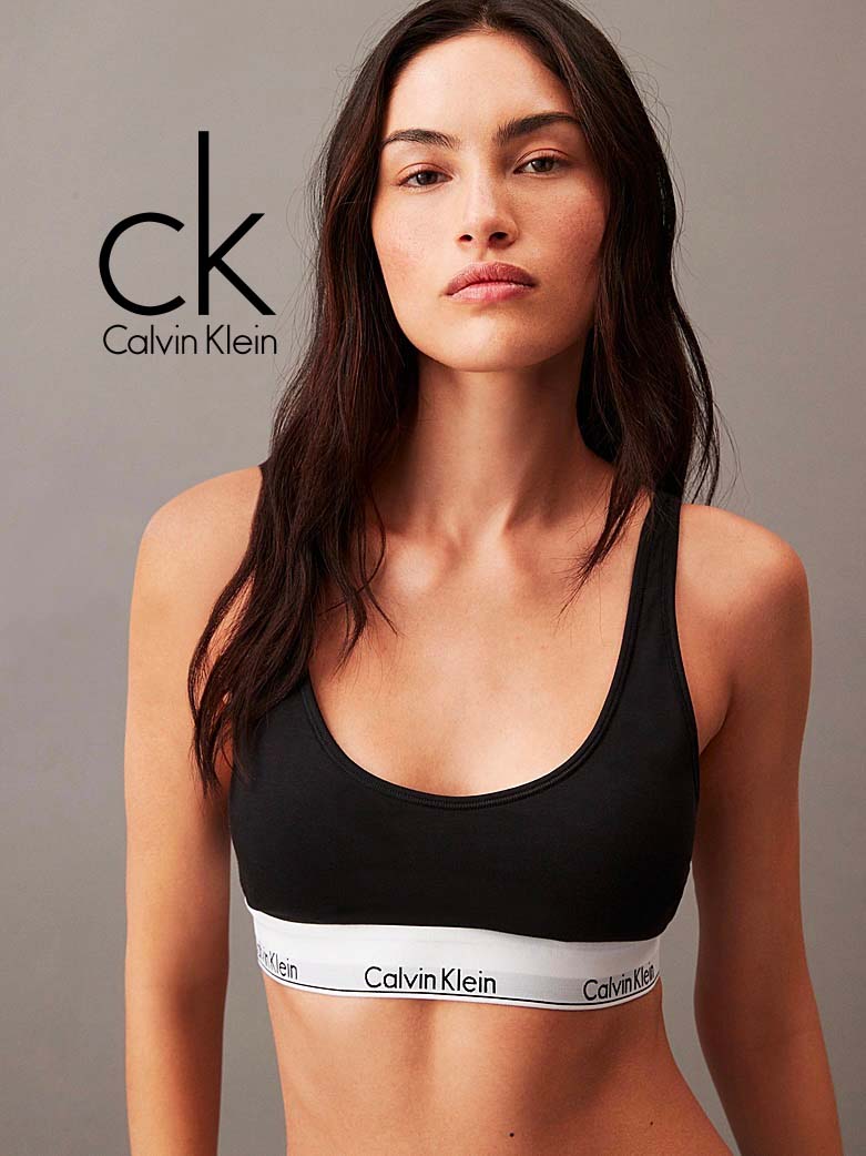 Calvin Klein Bralette SENZA COPPE Nero 001