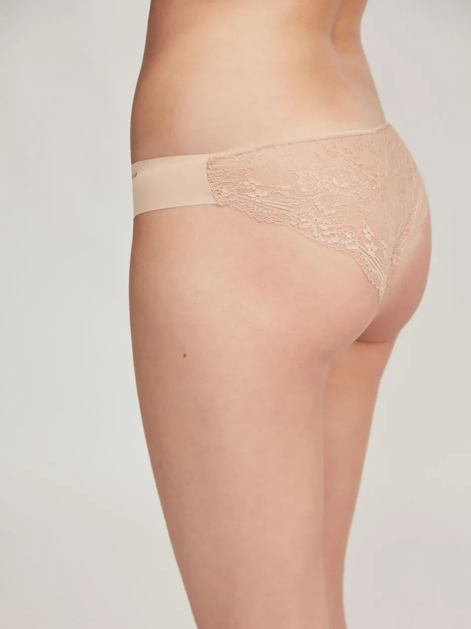 Gisela Slip vita media in microfibra con pizzo sul retro art: 1/0227