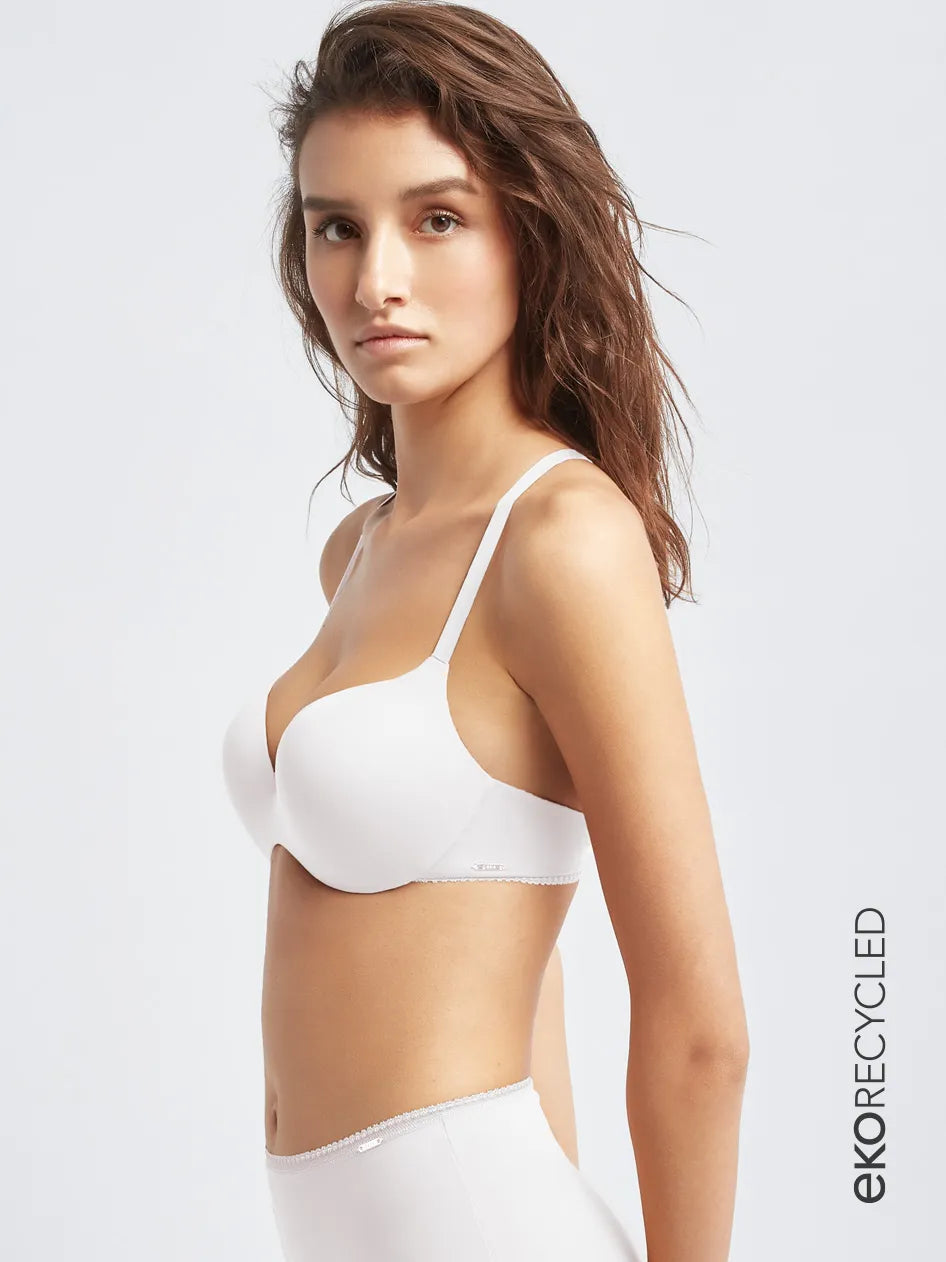 Gisela Reggiseno classico coppe continue in microfibra riciclata Ref:1/0380B