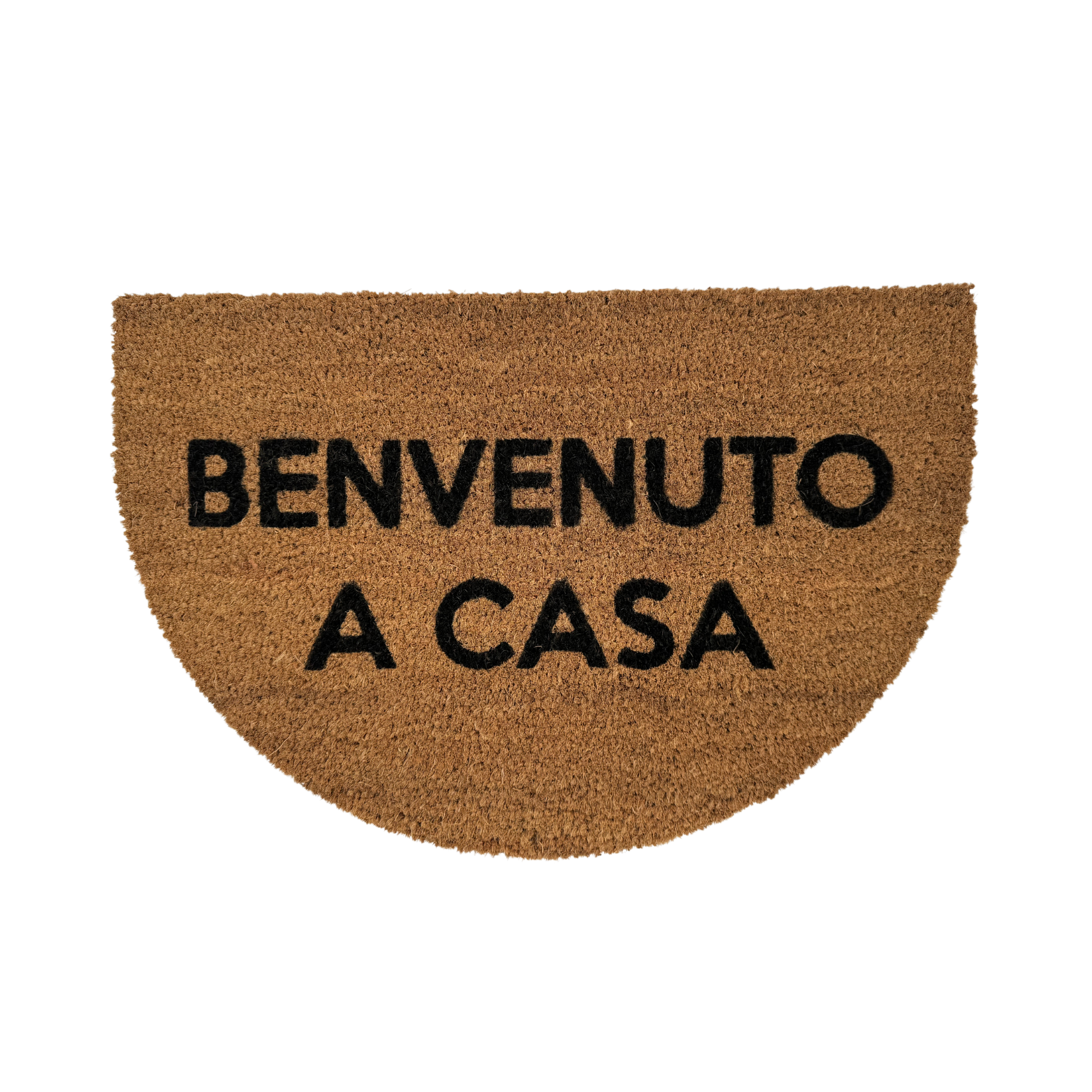 Zerbino in cocco Benvenuto A CASA(40x60)&(40x70) MEZZA LUNA con sottofondo gommato antiscivolo