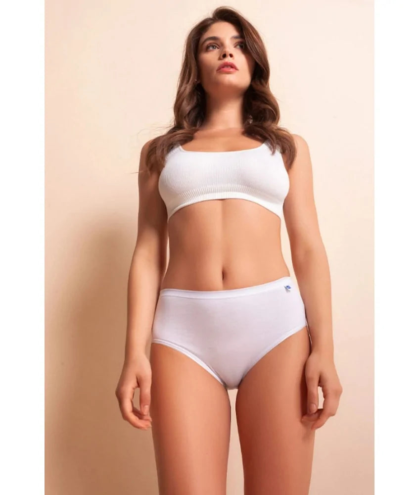 SNELLY 12 Slip Culotte Donna Vita Midi in cotone elasticizzato S395