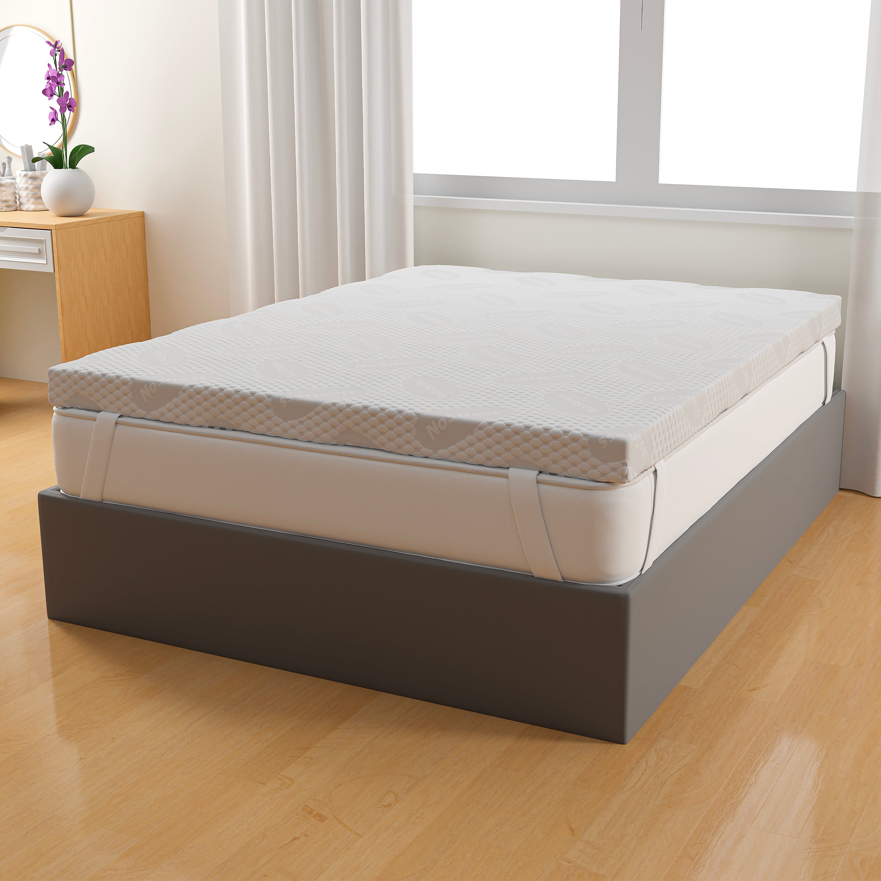 Topper in Memory Foam Sfoderabile