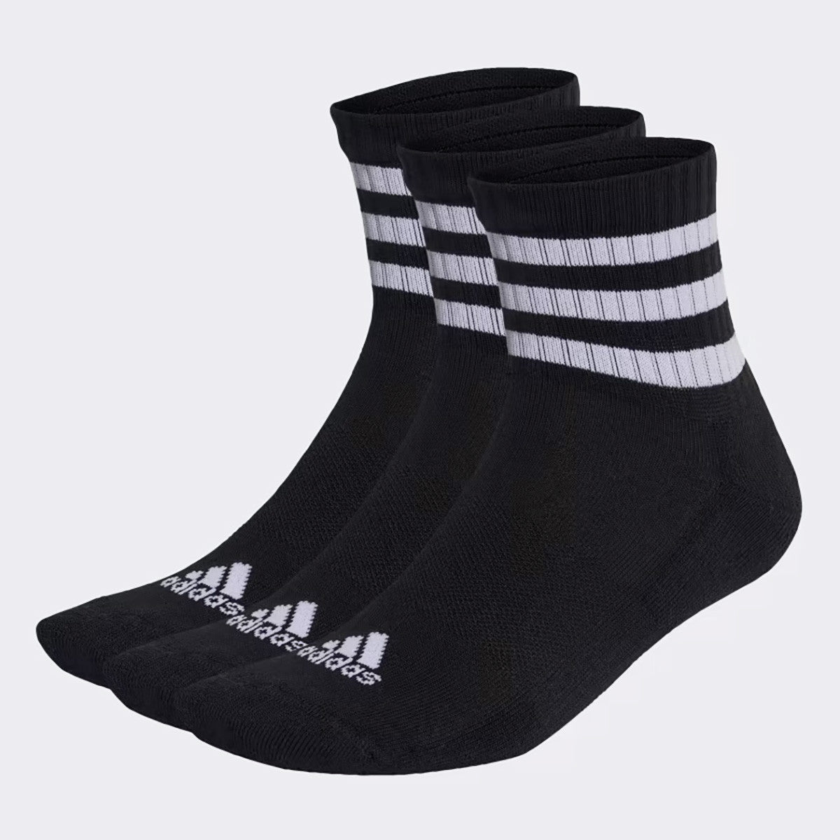 Adidas Cale Sportive Sptripes Cushioned - 3 Paia Calzini Sopra la Caviglia ADIX0020