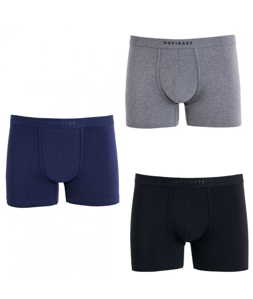 NAVIGARE 3 Pezzi Boxer uomo in cotone elasticizzato 101T