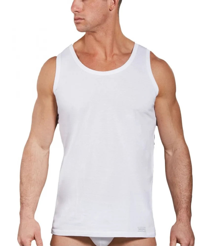 NAVIGARE 3 Pezzi Canotta Uomo Spalla Larga 511 in Cotone Jersey