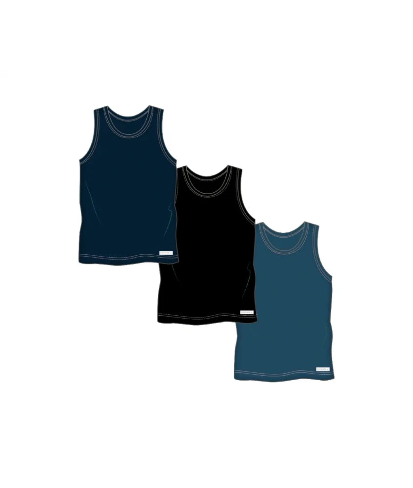 NAVIGARE 3 Pezzi Canotta Uomo Spalla Larga 511 in Cotone Jersey