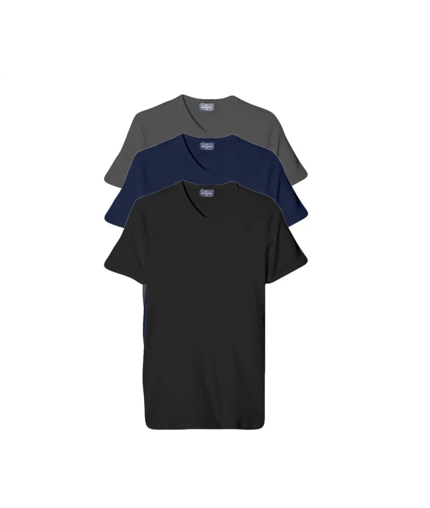 NAVIGARE 3 Pezzi Maglia Uomo Mezza Manica Scollo a V Navigare 112-112XL in Caldo Cotone