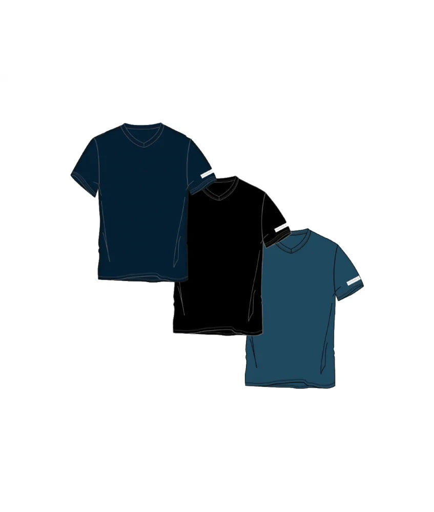NAVIGARE 3 Pezzi T-Shirt Mezza Manica Uomo Scollo a V Navigare 512 in Cotone Jersey