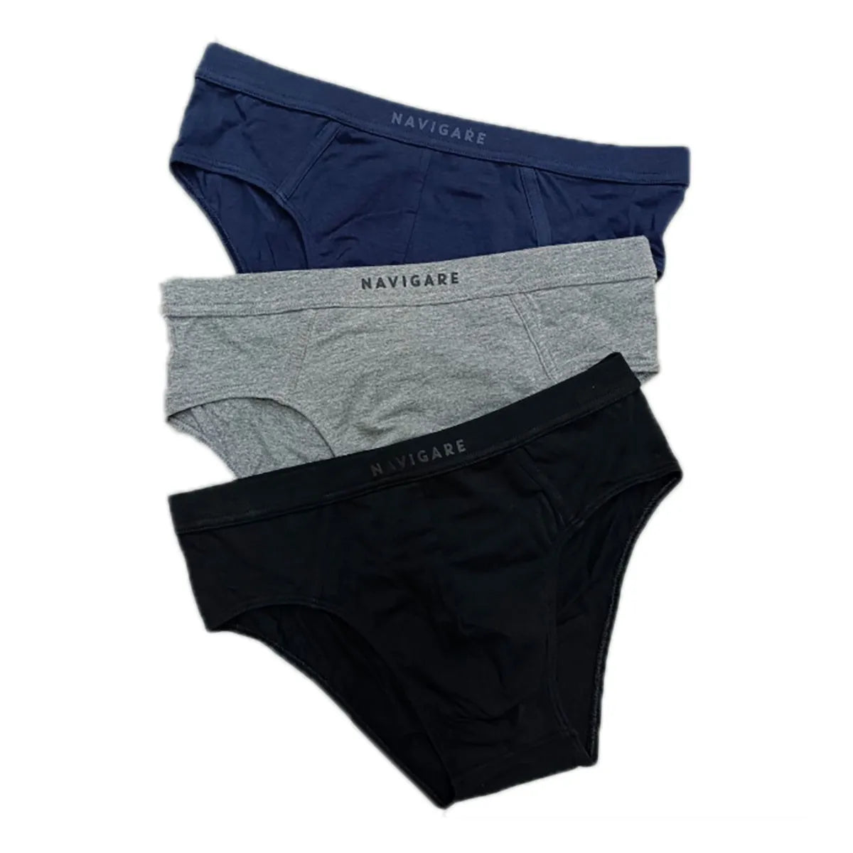NAVIGARE 3 Pezzi Slip uomo in cotone elasticizzato 102T