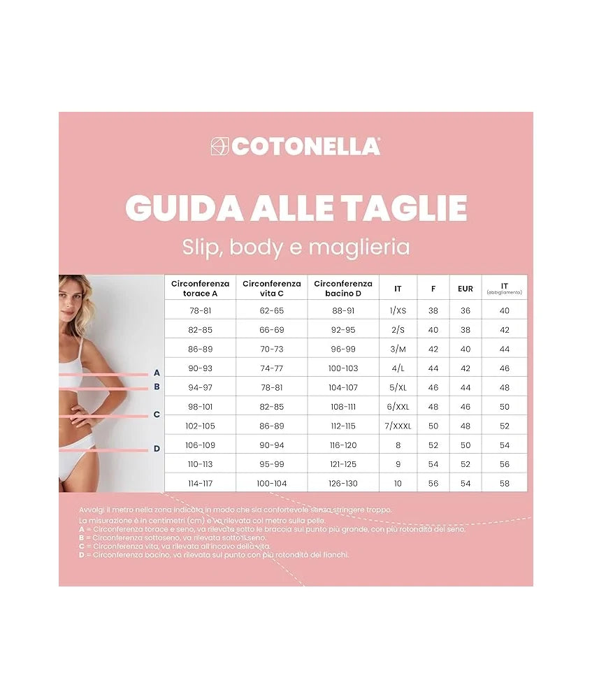 Cotonella 6 Pezzi Slip Donna Maxi in Cotone Bielastico  3941