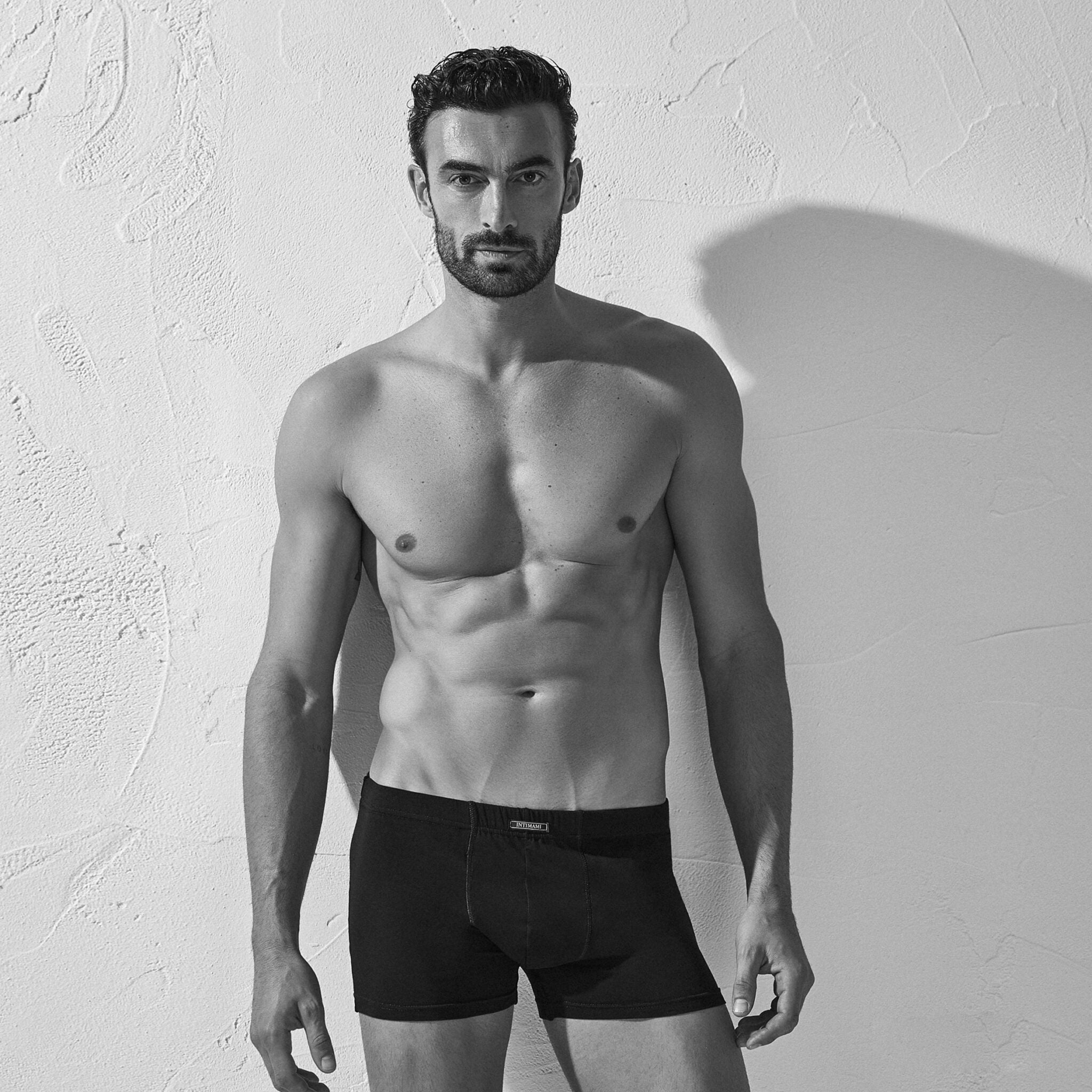 Intimami Boxer uomo con elastico ricoperto in cotone bielastico confezione tre pezzi 55iub