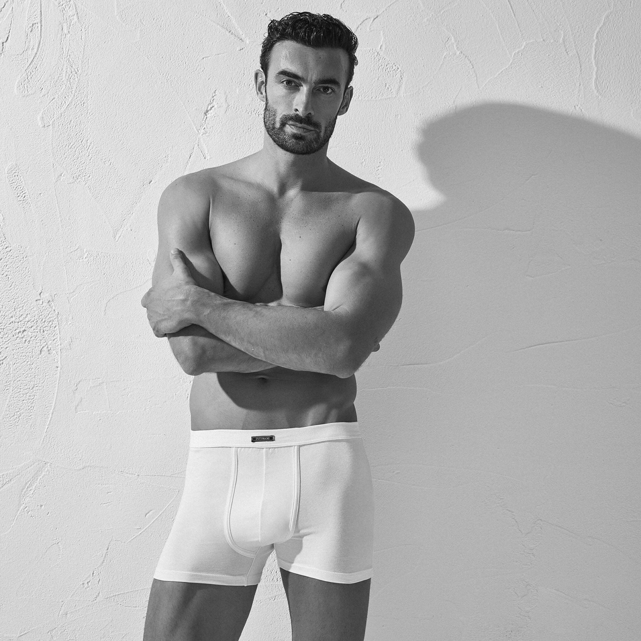 Intimami Boxer uomo con elastico ricoperto in cotone bielastico confezione tre pezzi 55iub