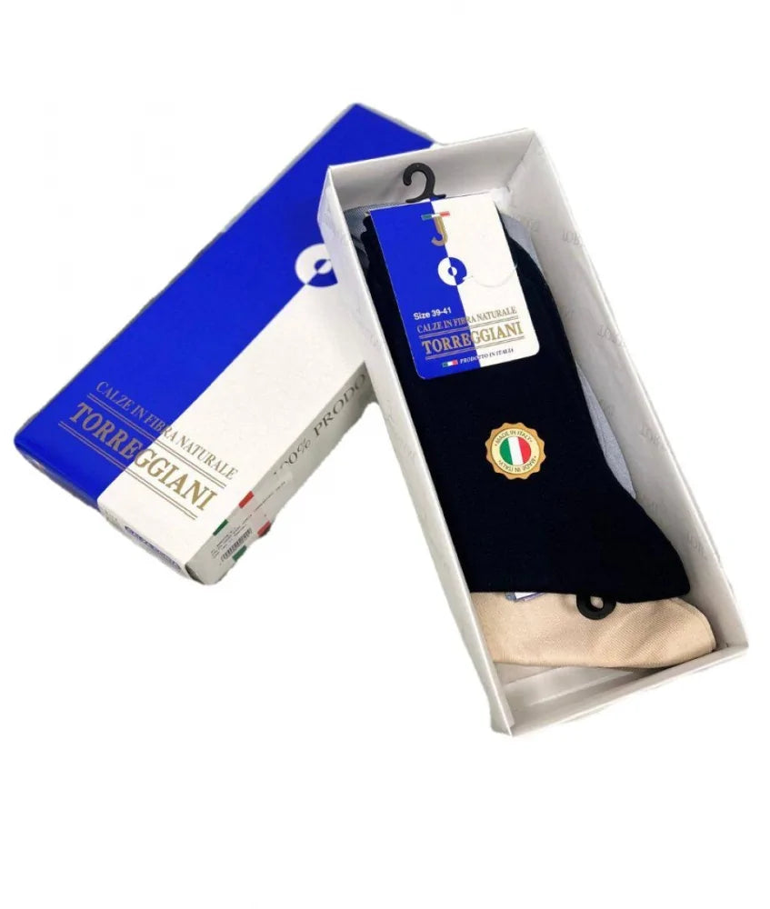 TORREGGIANI 6 paia Calza Corta Uomo in filo di scozia 242 Made in Italy