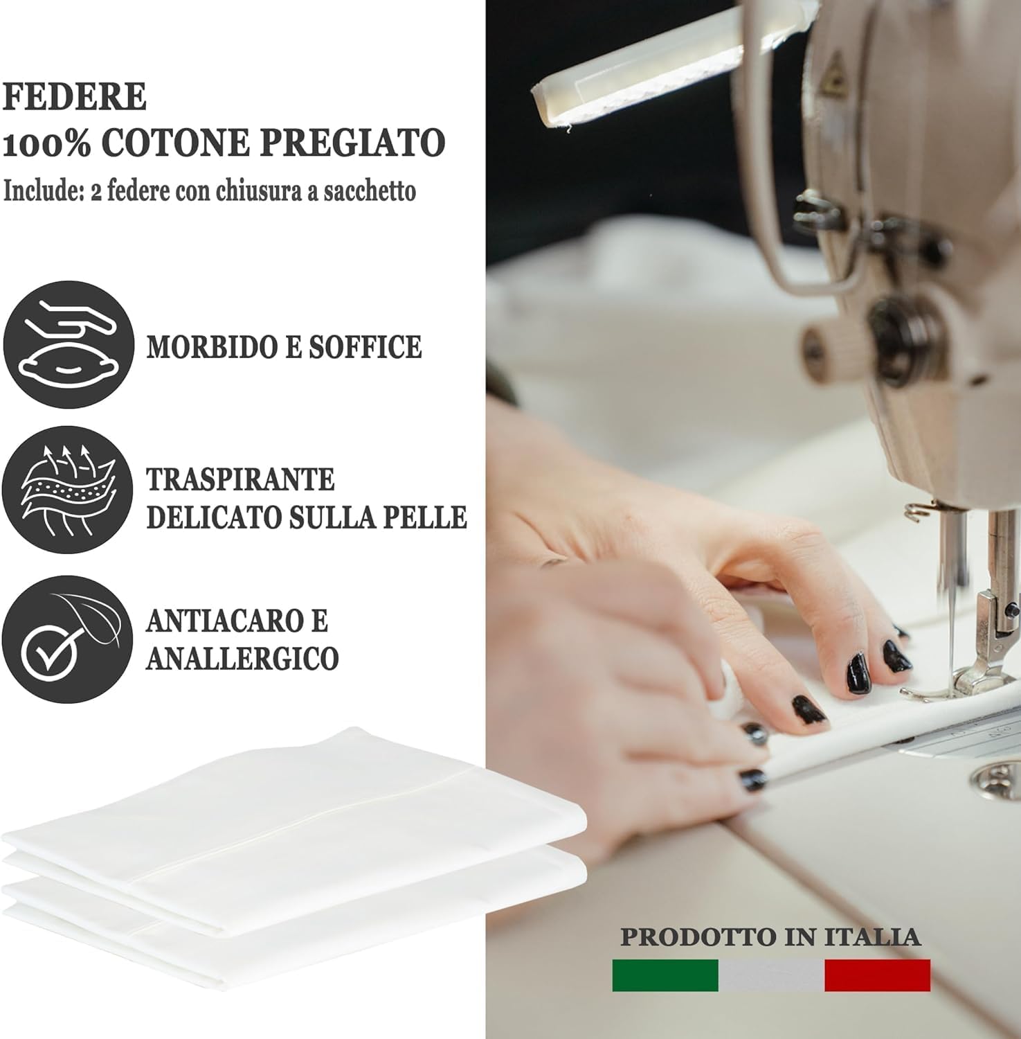 Passion Completo Letto Sofia In 100% Cotone Bianco