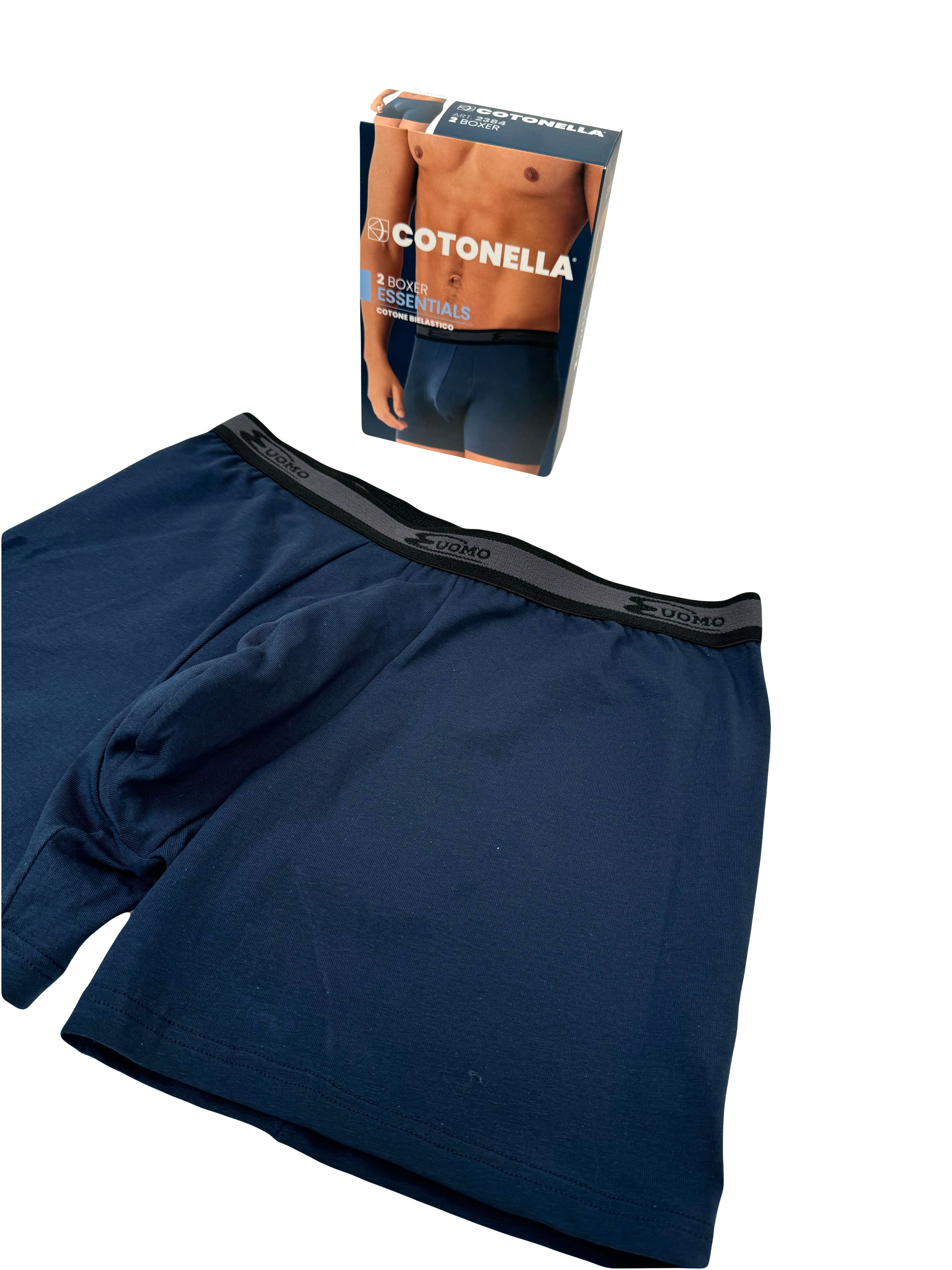 COTONELLA 6 Pezzi Boxer Uomo con Elastico Esterno in Cotone Bielastico 2384