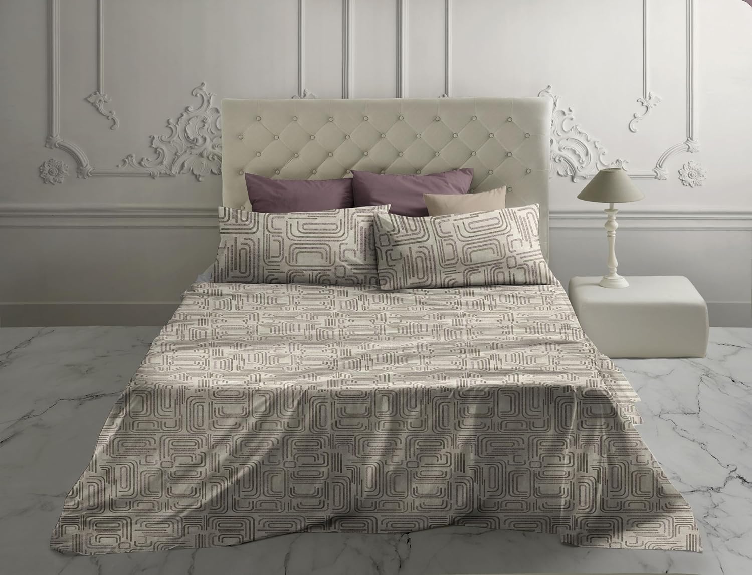 Completo letto ENIF in 100% Cotone Percalle di Laura Biagiotti Matrimoniale