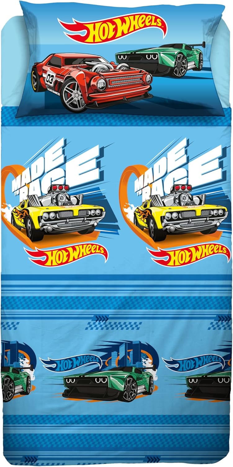 Completo Letto 1 Piazza Con Federa Piazzata HOTWHEELS
