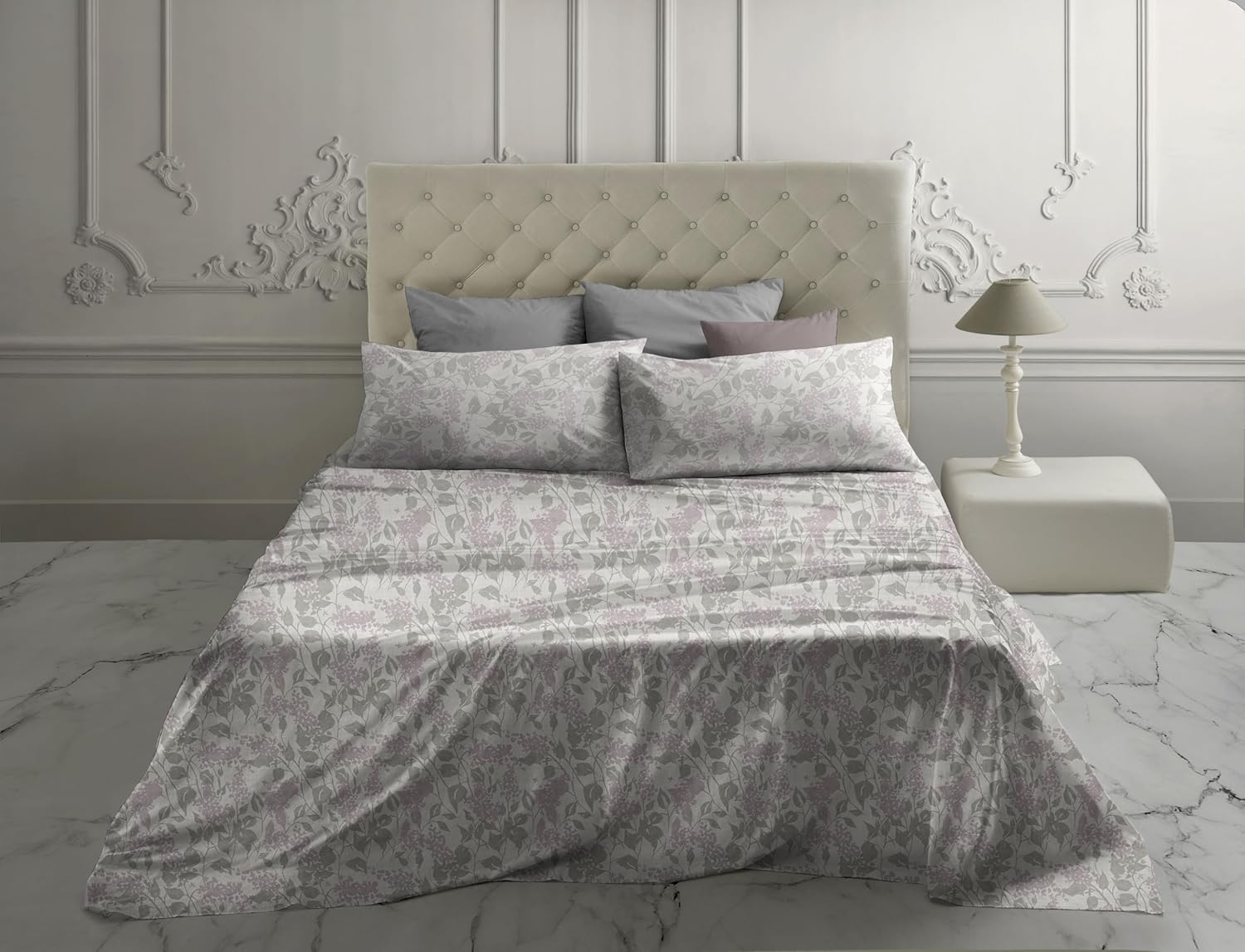 Completo letto BIHAM in 100% Cotone Percalle di Laura Biagiotti Matrimoniale