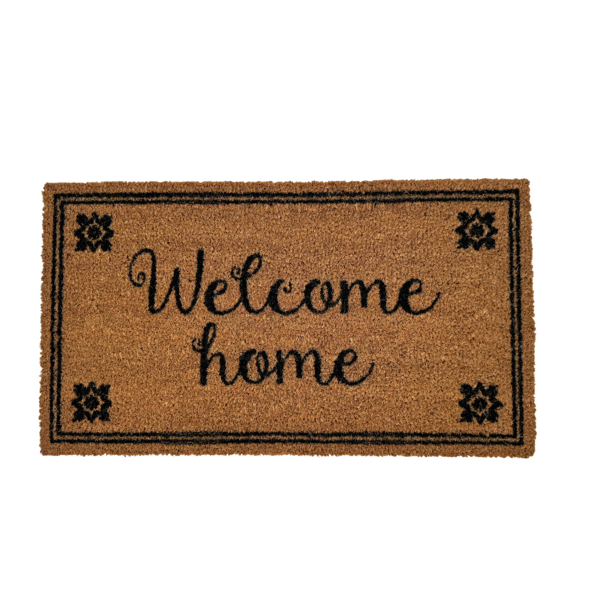 Zerbino in cocco WELCOME HOME (40x60)&(40x70) RETTANGOLARE con sottofondo gommato antiscivolo