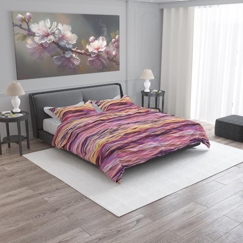 ENRICO COVERI Completo letto matrimoniale 100% percalle - Fucsia