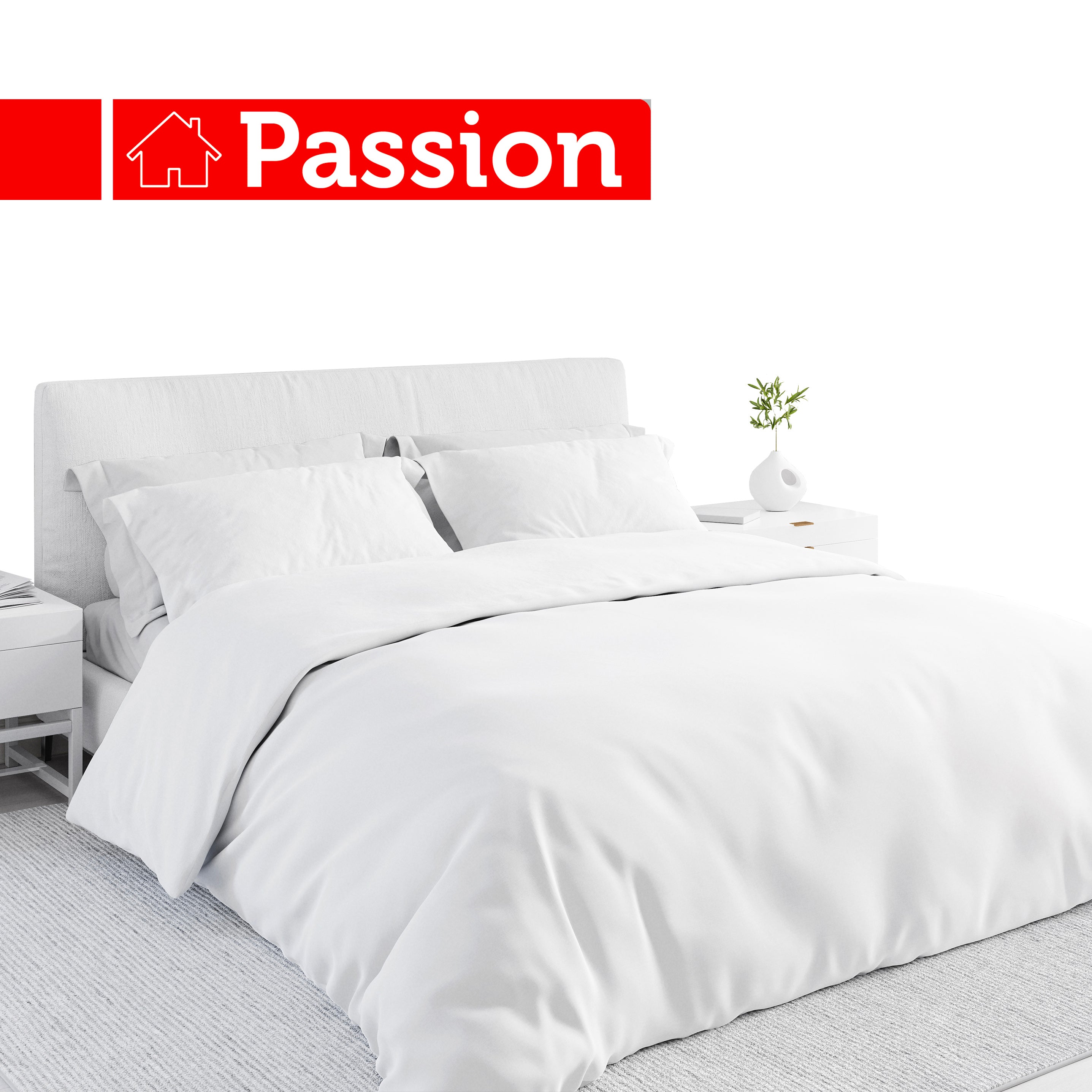Passion Copripiumino Bianco 100% Cotone