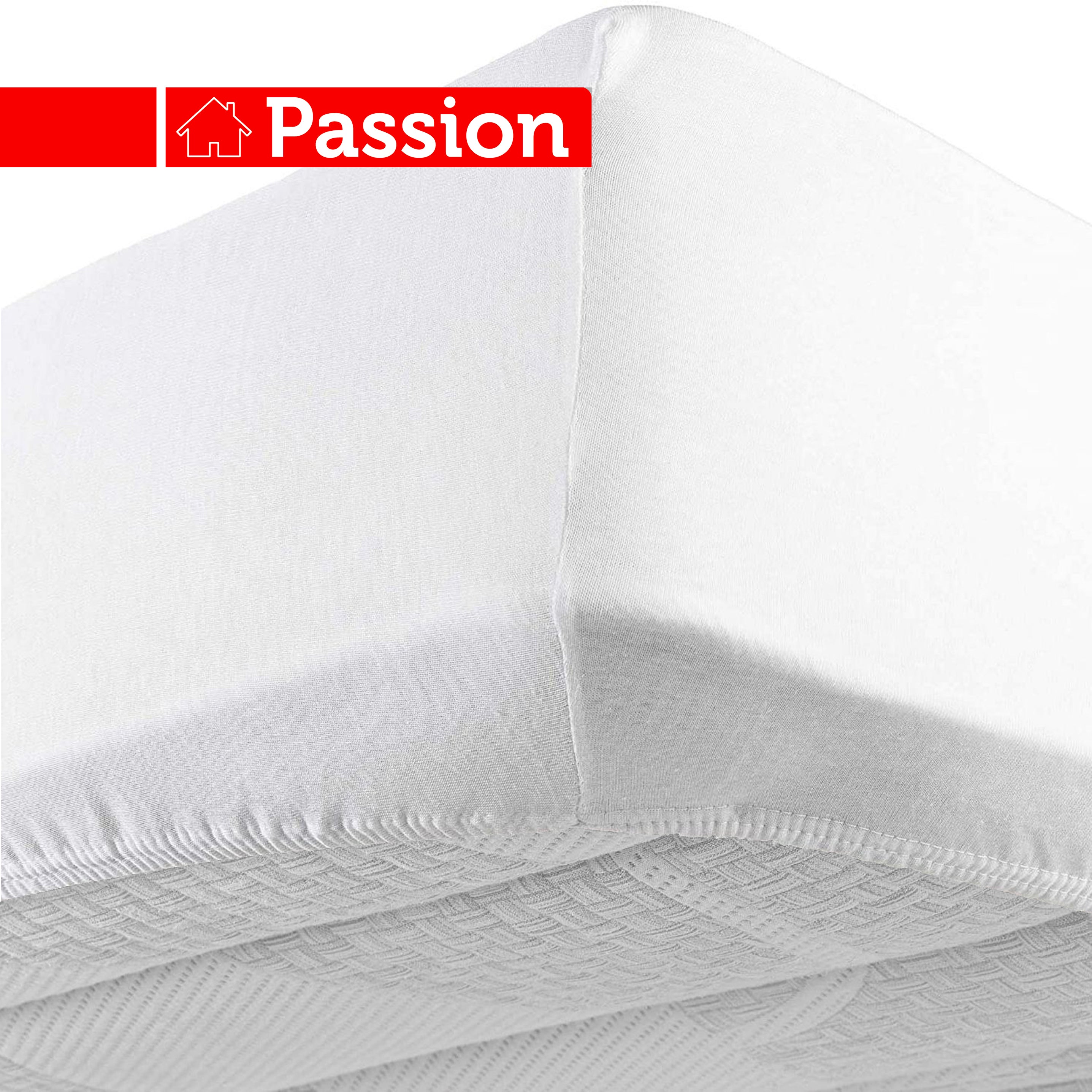 Passion Lenzuolo Con Angoli Sofia in 100% Cotone Bianco