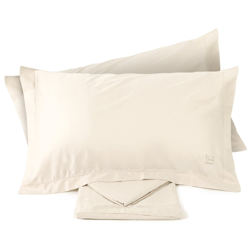 Completo letto Artemisia matrimoniale lenzuola in raso di cotone Laura Biagiotti