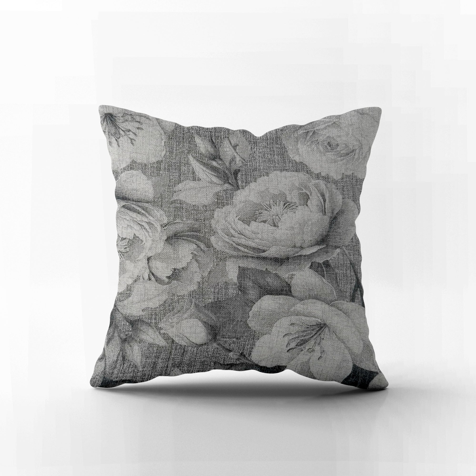Passion Cuscino Arredo Con zip in cotone Loneta DISEGNO: CORTONA GRIGIO