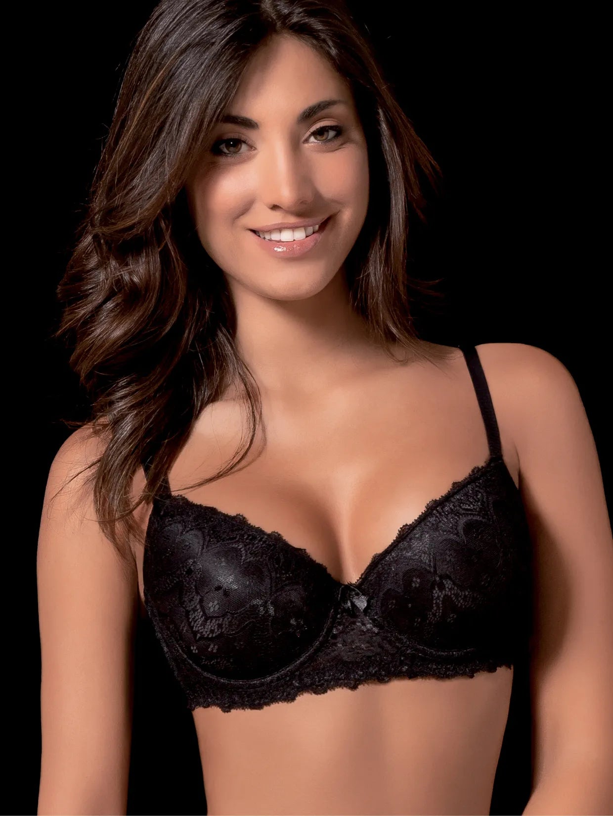 LOVEANDBRA GISELE Reggiseno balconcino COPPA C leggermente imbottito in pizzo con ferretto