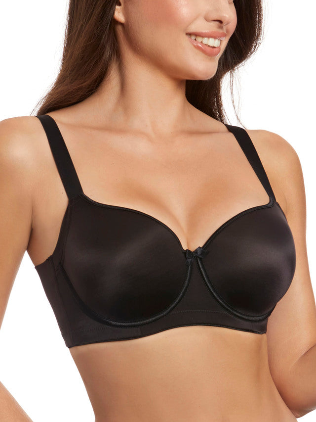Selene Reggiseno LISA Reggiseno effetto seta con ferretto e coppe imbottite con fascia alta comfort