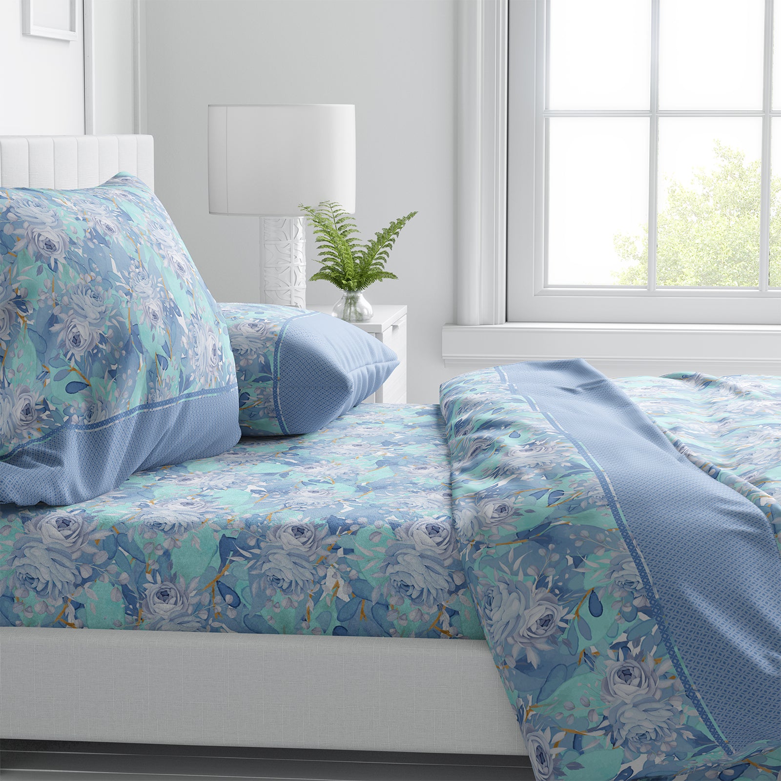 Passion Completo letto matrimoniale 100% Cotone Mod. LNZ FLOWERS