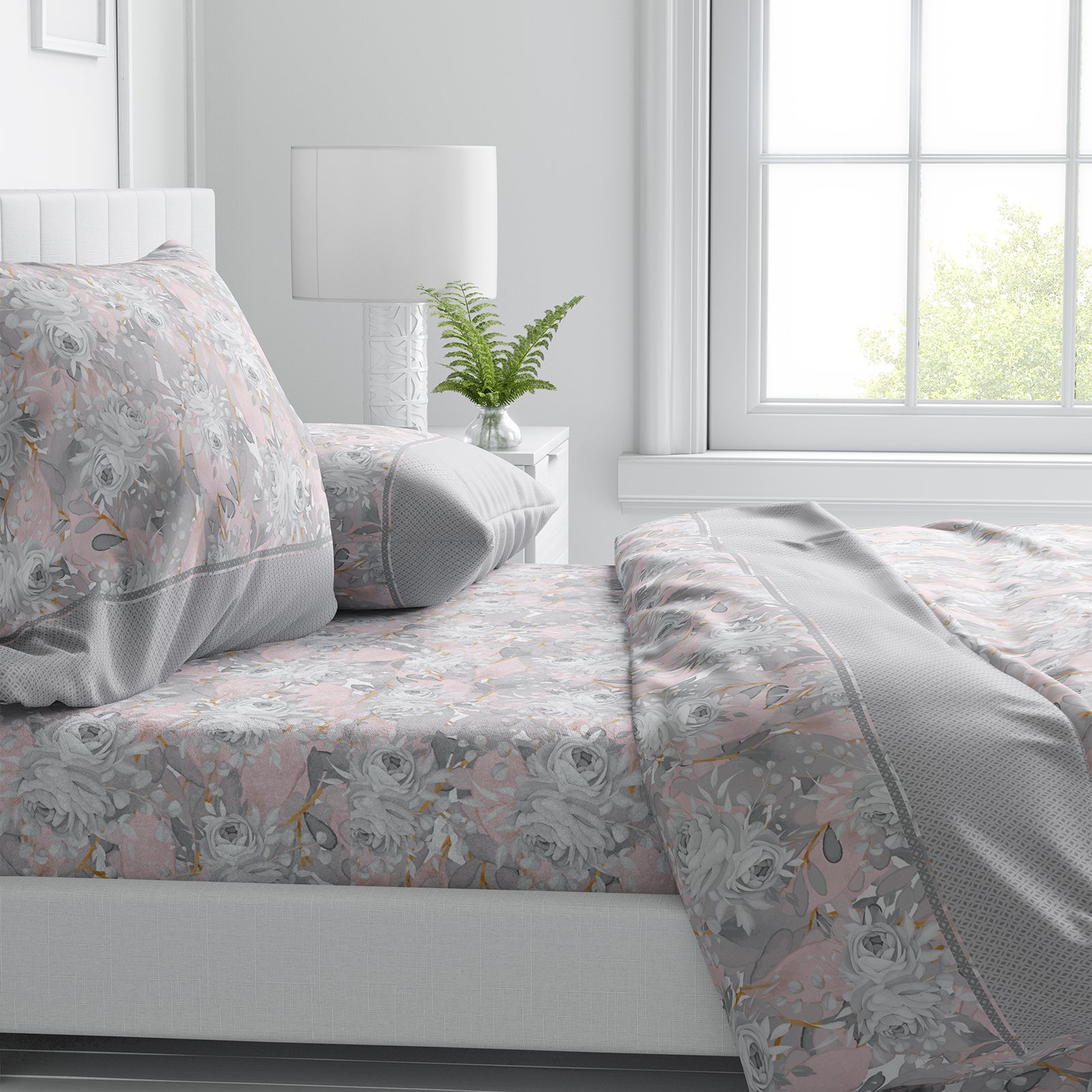 Passion Completo letto matrimoniale 100% Cotone Mod. LNZ FLOWERS