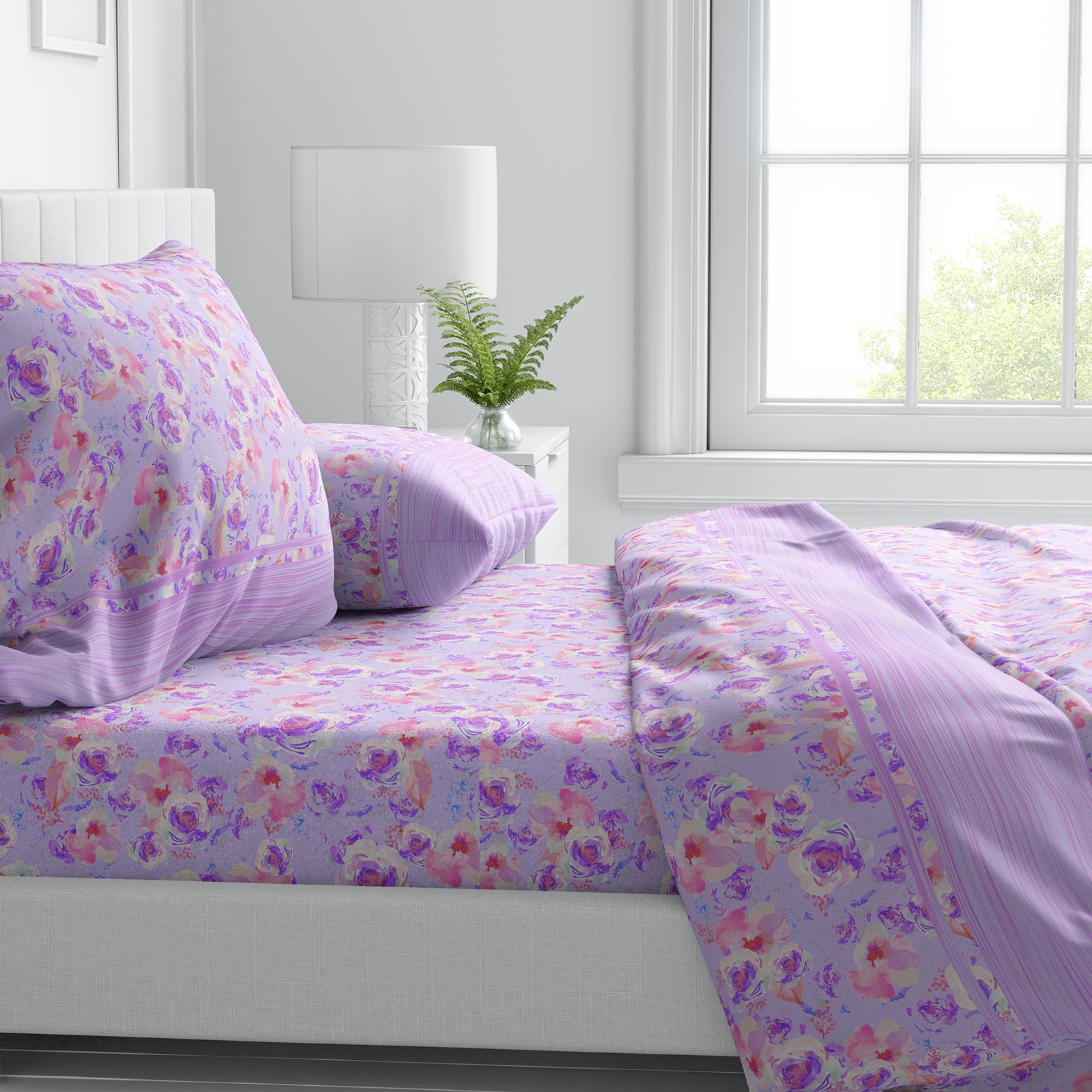 Passion Completo letto matrimoniale 100% Cotone Mod. LNZ ROSES