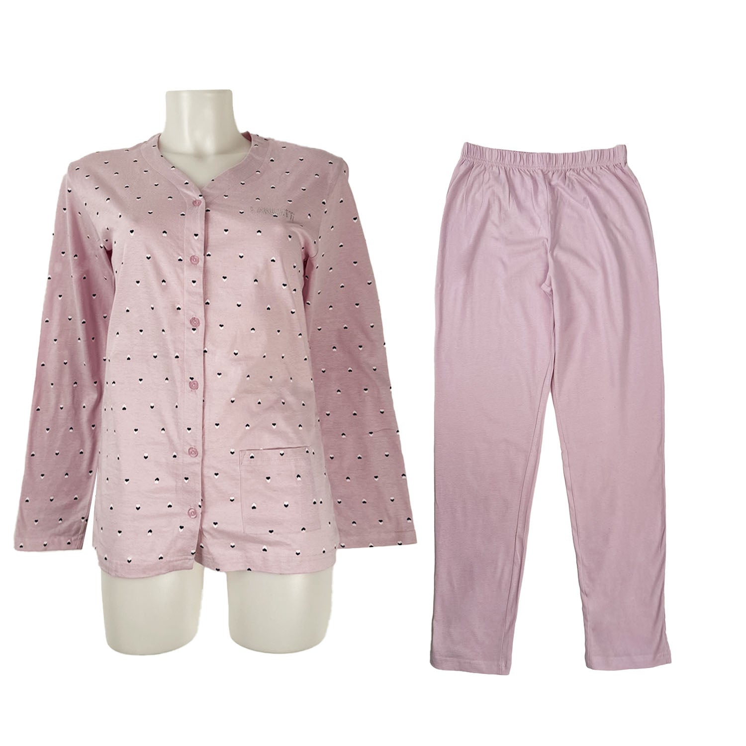 LANCETTI Pigiama IN COTONE DONNA Art LSW 00400/401 Rosa