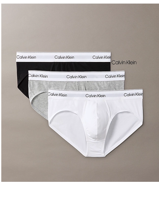 Calvin Klein Slip da Uomo In Confezione Da 3 Slip U2661G-998