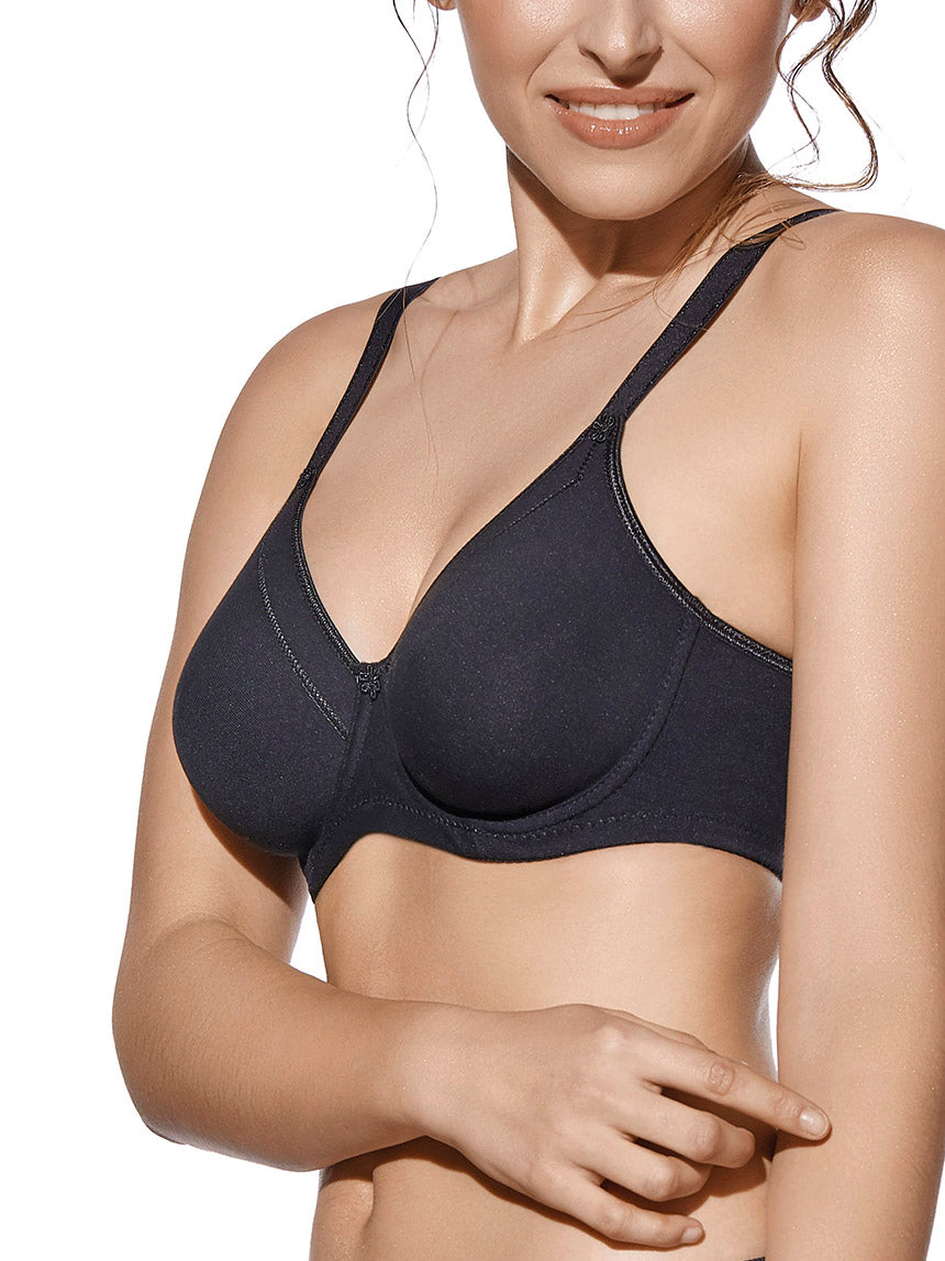Selene PATRICIA Reggiseno contenitivo in cotone traspirante con ferretto senza imbottitura