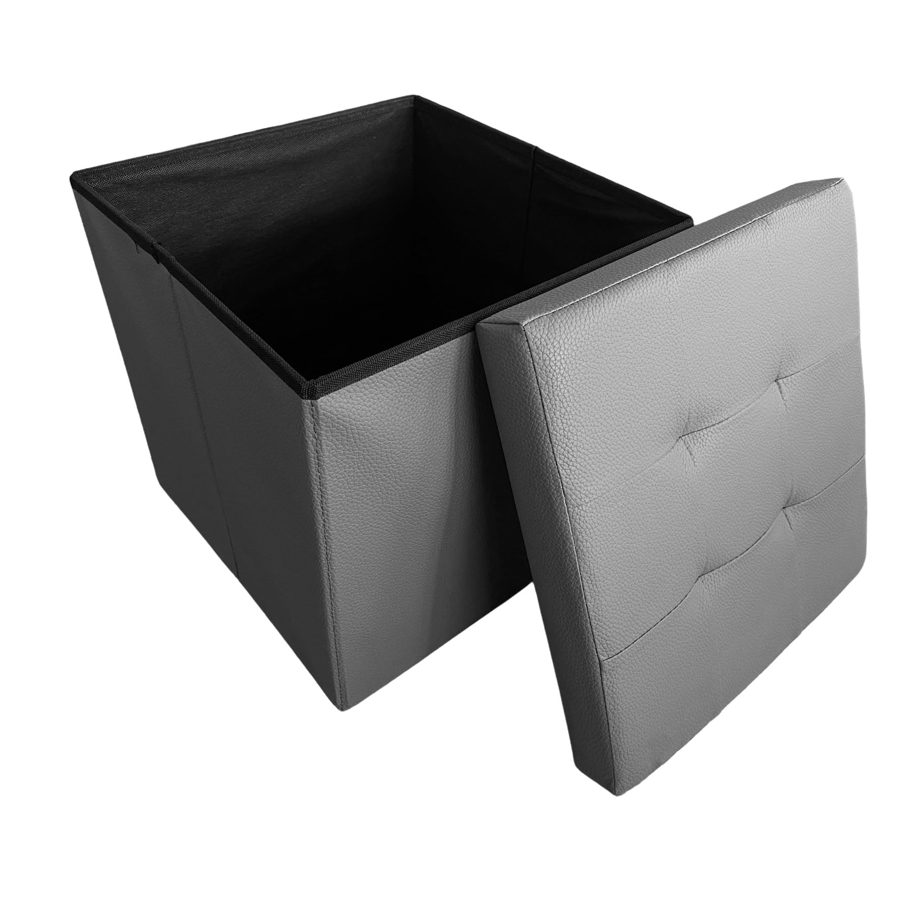 PASSION Puof Contenitore Delux Grigio Scuro