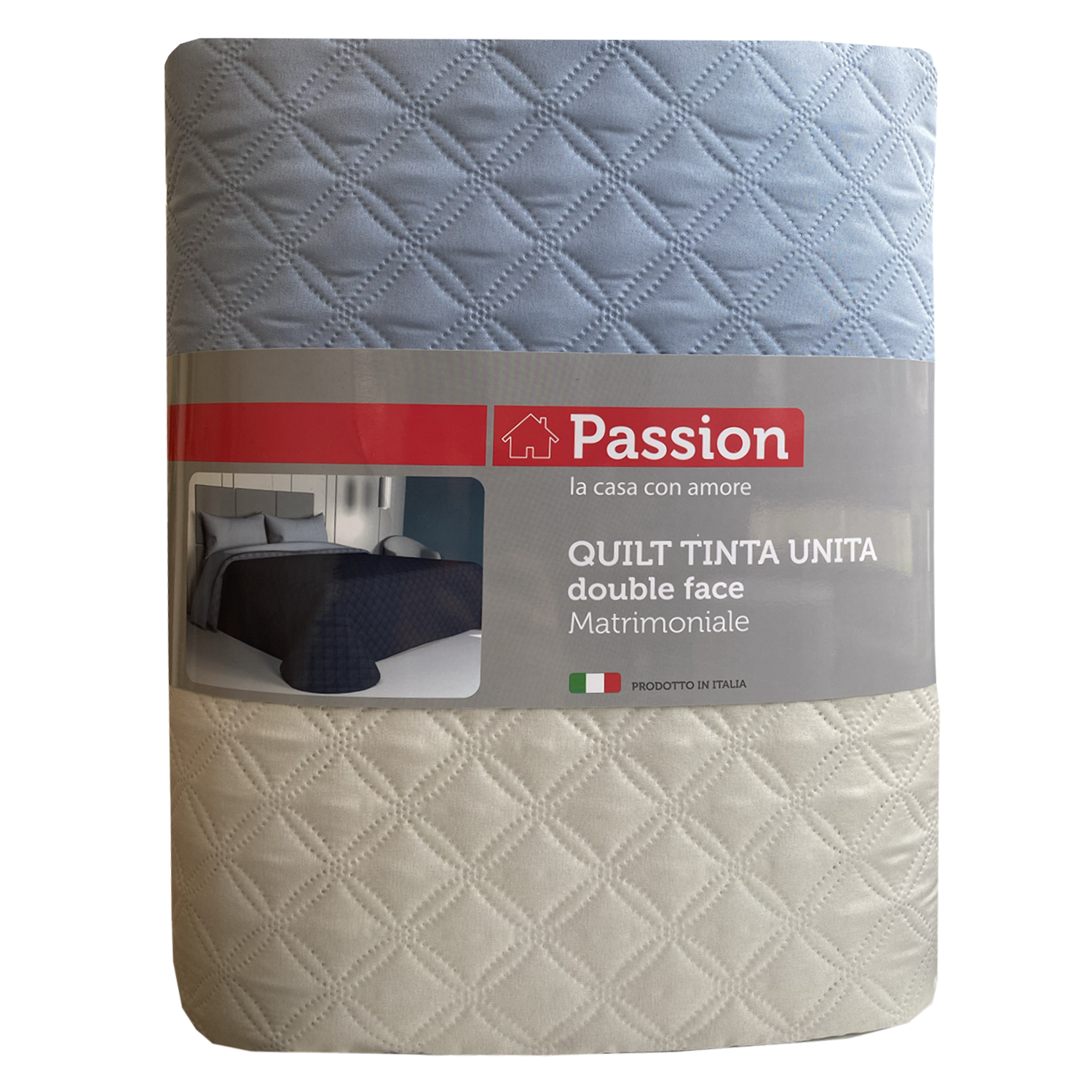PASSION Trapuntino Copriletto in Tinta Unita Double Face
