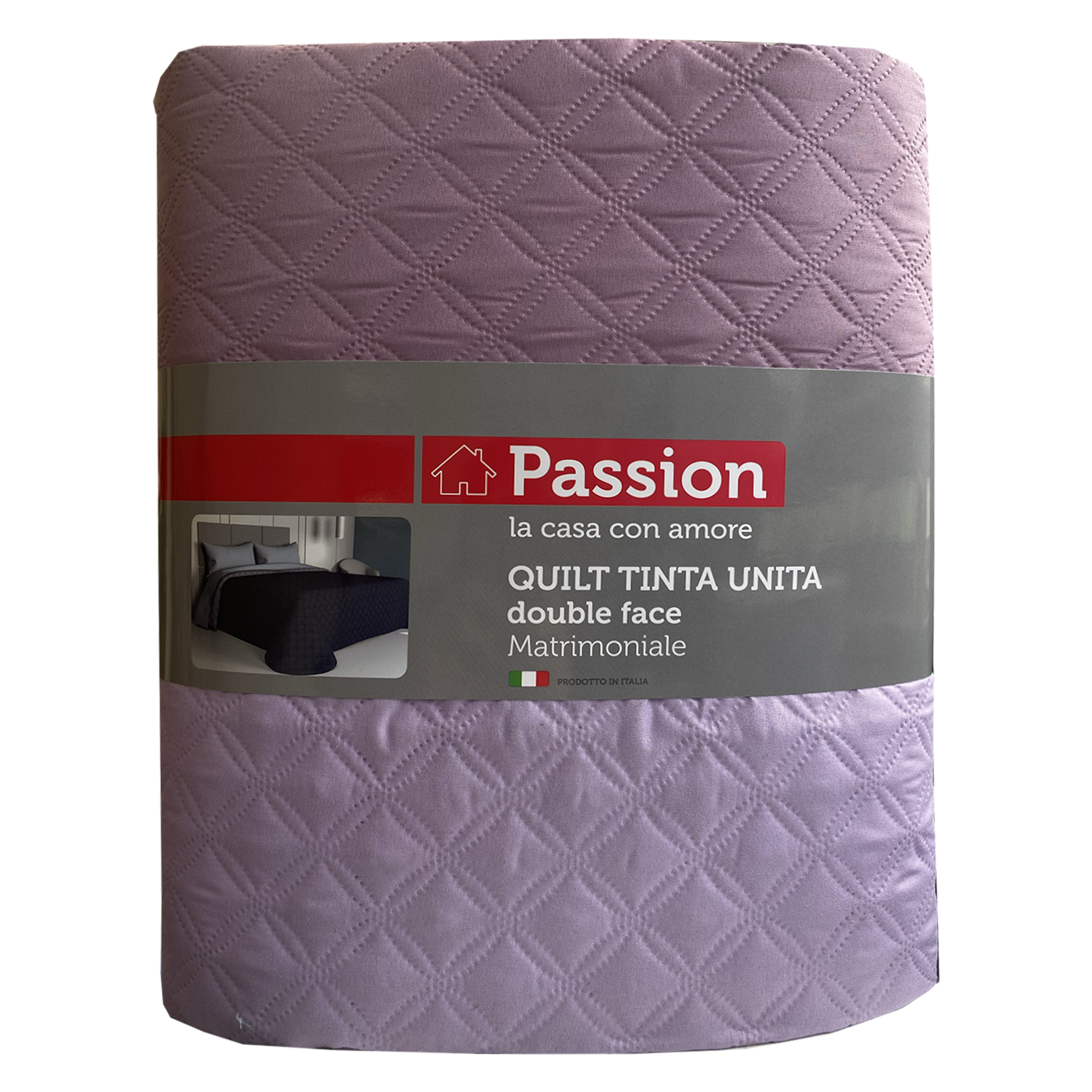 PASSION Trapuntino Copriletto in Tinta Unita Double Face