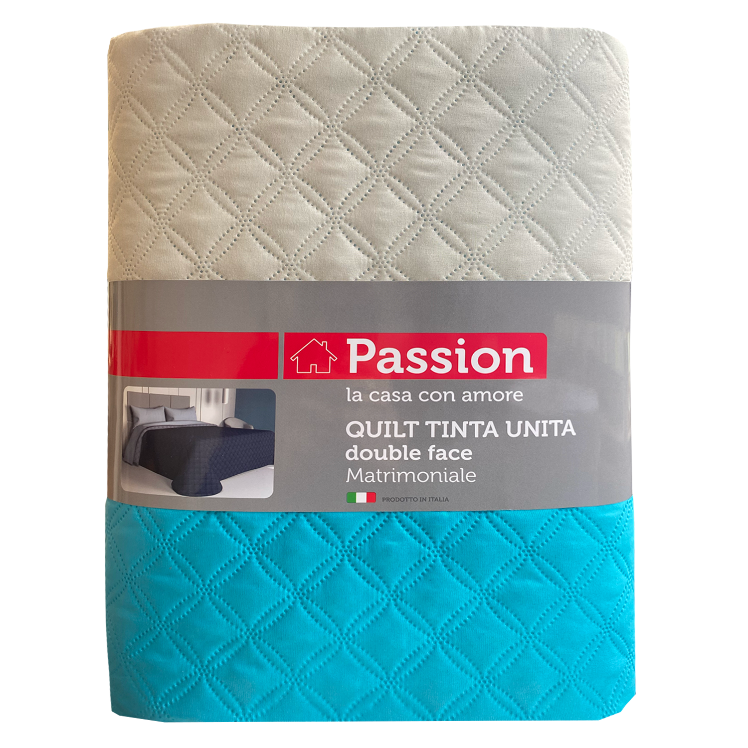 PASSION Trapuntino Copriletto in Tinta Unita Double Face