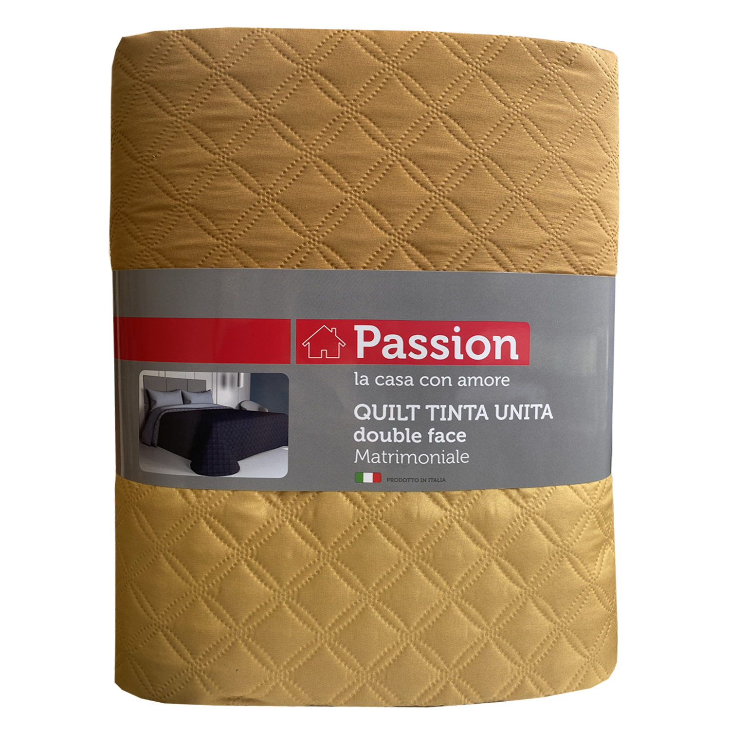 PASSION Trapuntino Copriletto in Tinta Unita Double Face