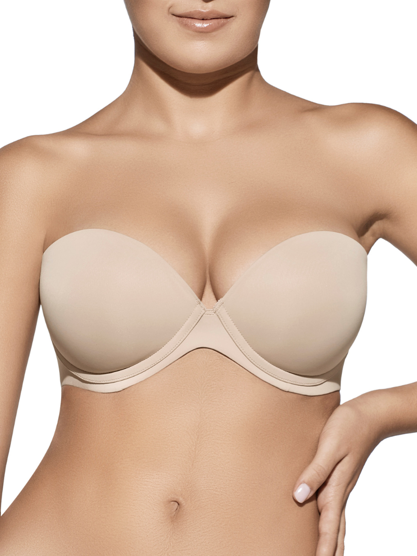 Selene TANIA Reggiseno a fascia con ferretto e coppe push-up con colore skin