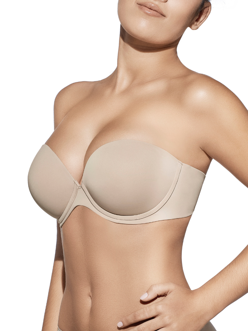 Selene TANIA Reggiseno a fascia con ferretto e coppe push-up con colore skin