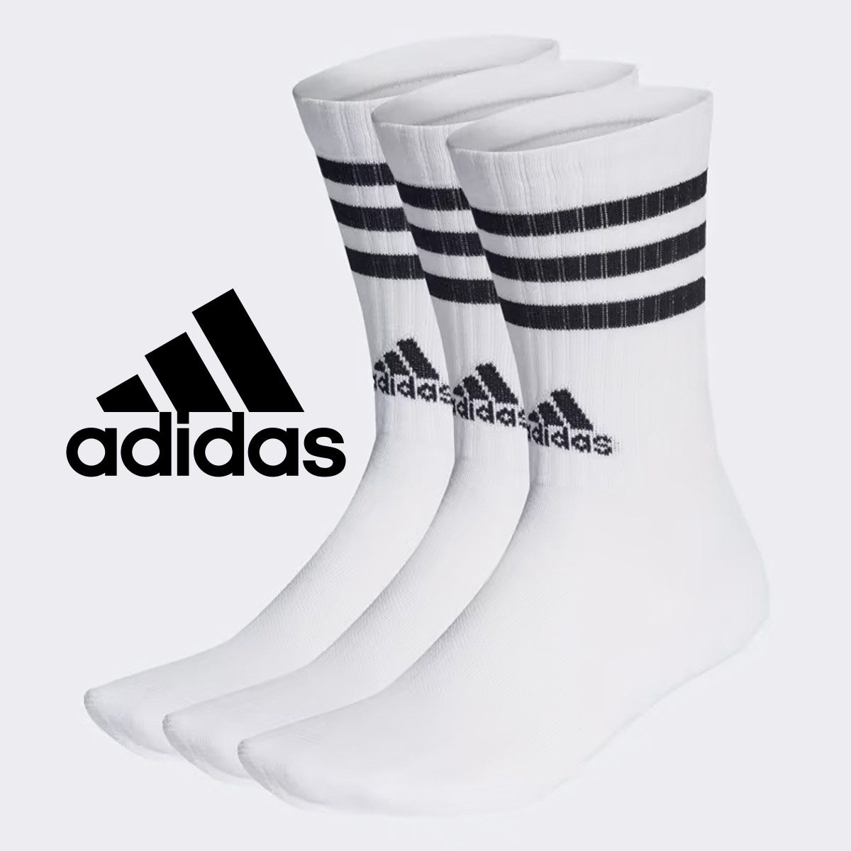 Adidas Calze da Tennis - 3 Paia di Calze Sportive in Cotone a Metà Polpaccio ADIX0003