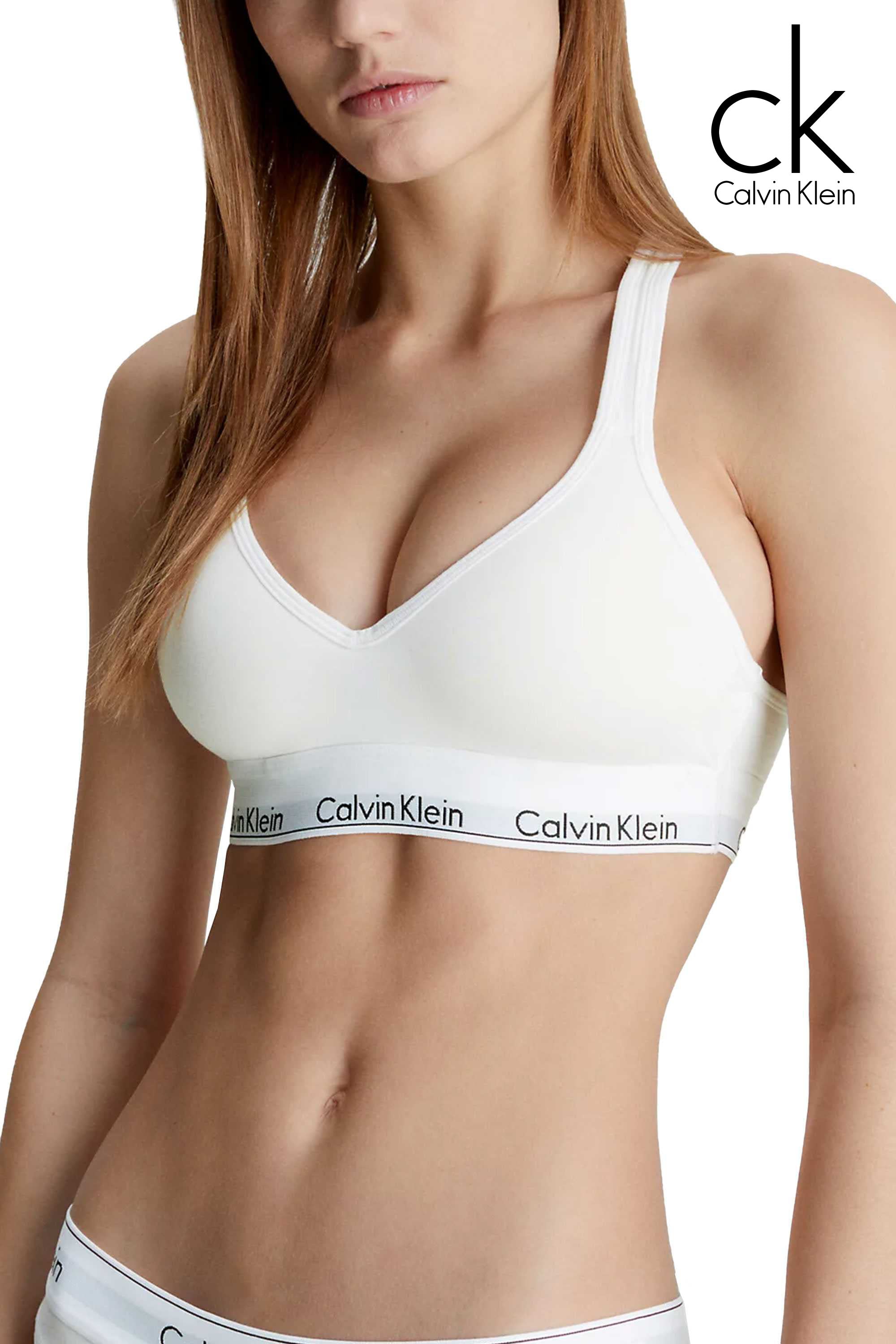 Calvin Klein Bralette CON COPPE lift Bianco 100