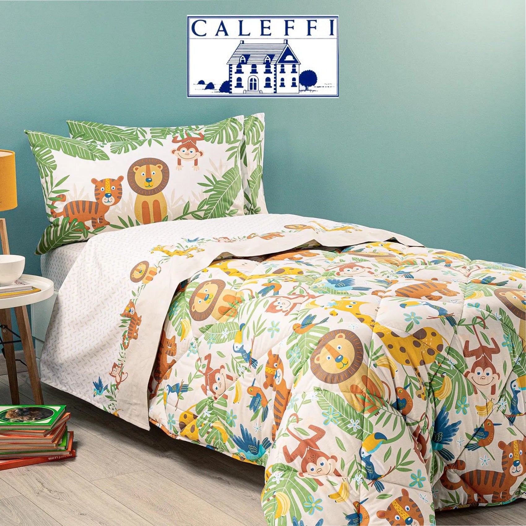 Caleffi Trapunta Singola Tropical in Cotone
