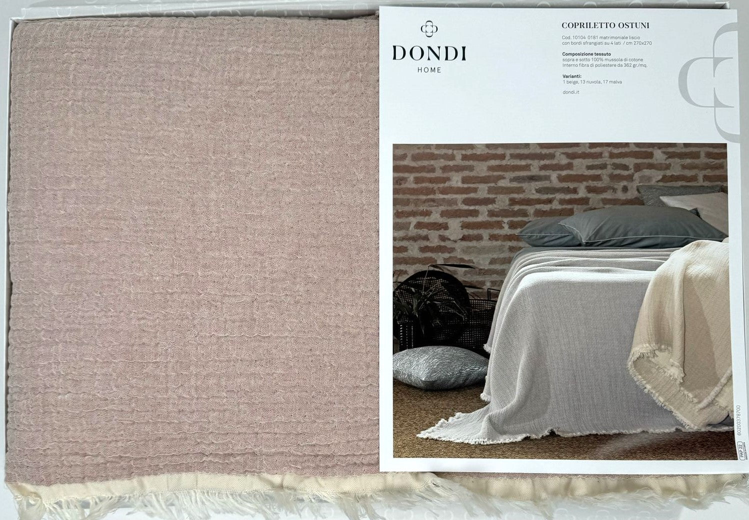 Dondi Copriletto liscio Ostuni matrimoniale