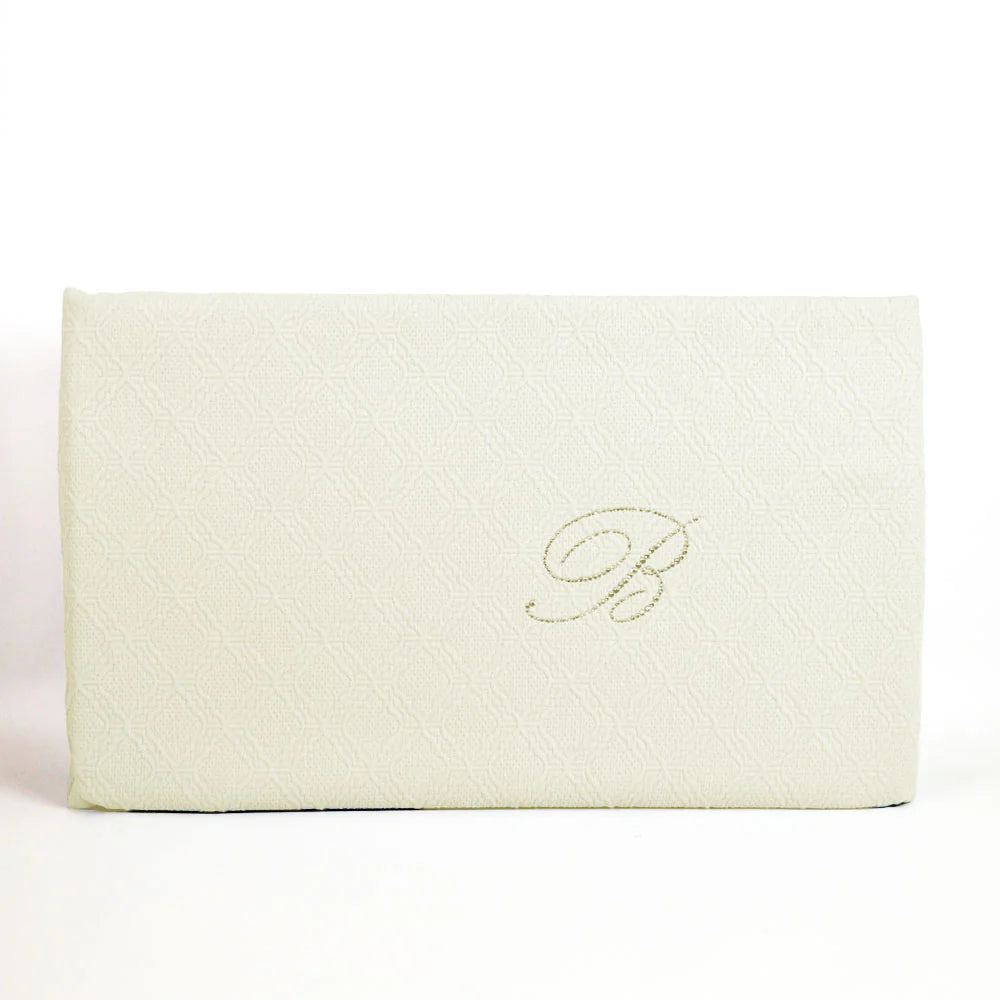 BLUMARINE - Copriletto Bianco Delfina liscio in piquè logo in cristalli  MATRIMONIALE